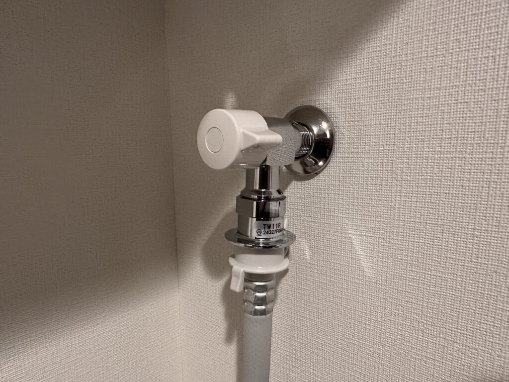 洗濯機用水栓交換後の状態