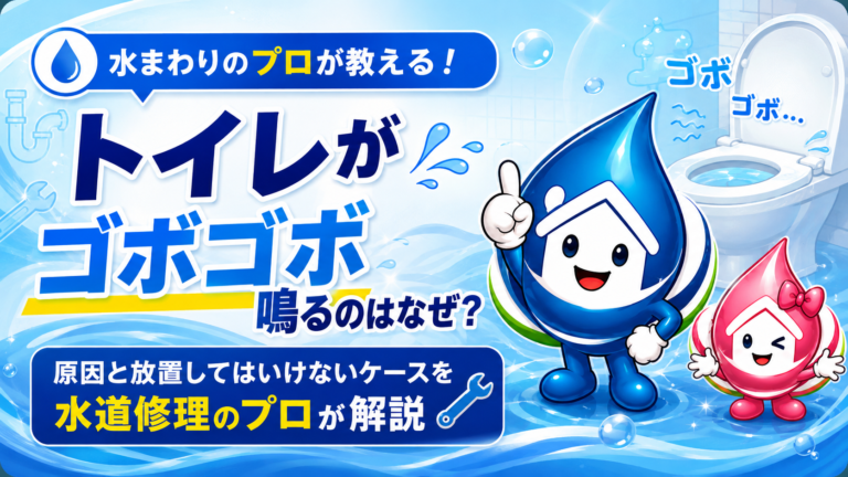 トイレがゴボゴボ鳴るのはなぜ?原因と放置してはいけないケースを水道修理のプロが解説