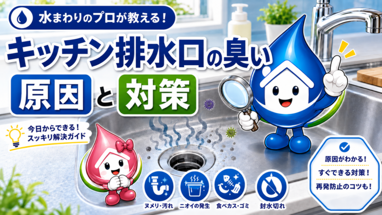 キッチンの排水口から嫌な臭いがする原因は?自分でできる対策と業者に相談する目安