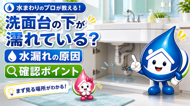 洗面台の下が濡れているのはなぜ?水漏れが起きやすい場所と確認ポイントをプロが解説
