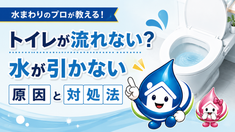 トイレが流れない・水が引かないのはなぜ?つまりの原因と対処法を水道修理のプロが解説