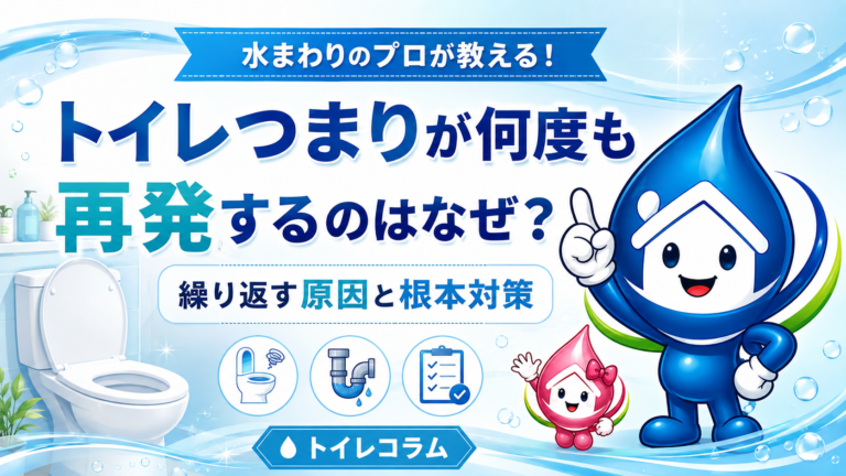 トイレつまりが何度も再発するのはなぜ?繰り返す原因と根本対策を水道修理のプロが解説