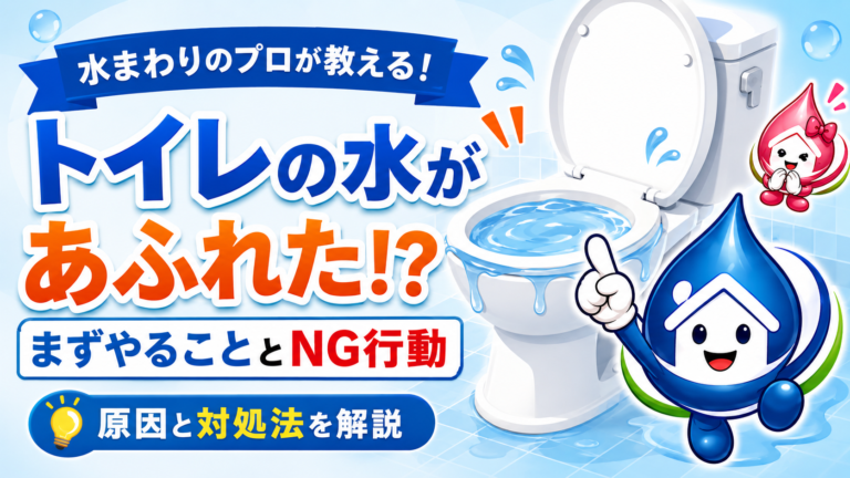 トイレの水があふれた・あふれそうなときはどうする?まずやることとNG行動を水道修理のプロが解説