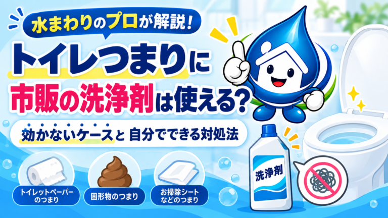 トイレつまりに市販の排水管洗浄剤は使える?効かないケースと自分でできる対処法をプロが解説
